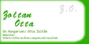 zoltan otta business card