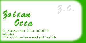 zoltan otta business card